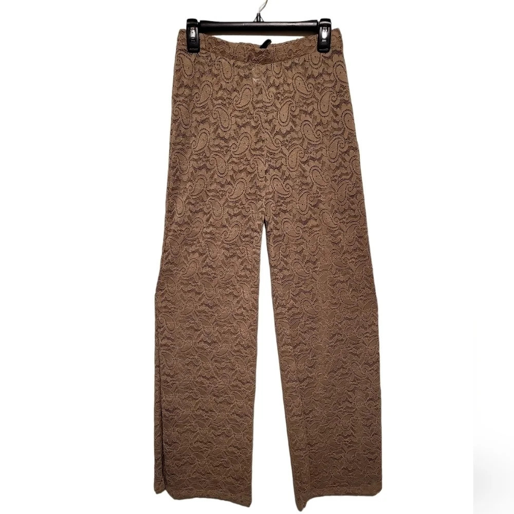 NWOT KTOO Wide Leg Lace Pants (Size M)